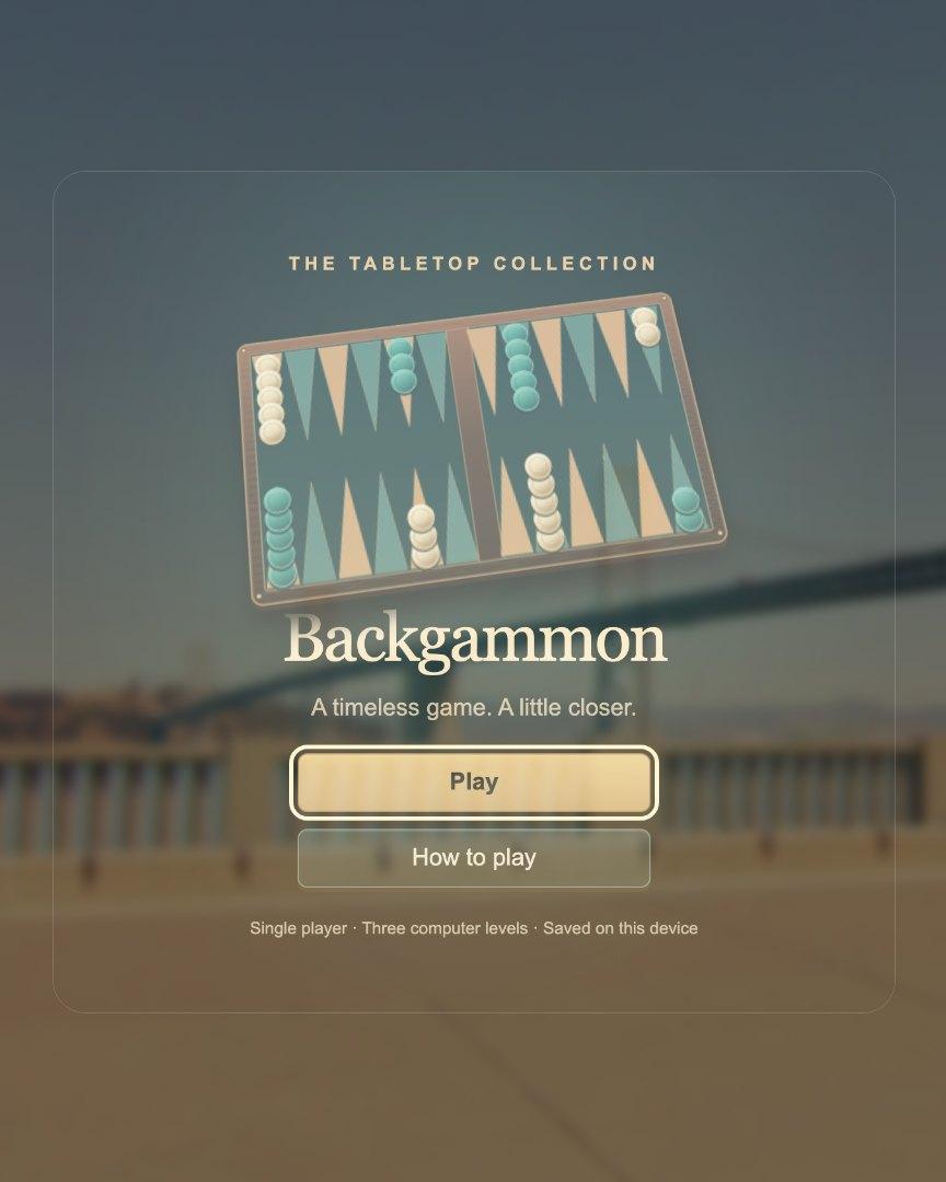 Backgammon screenshot