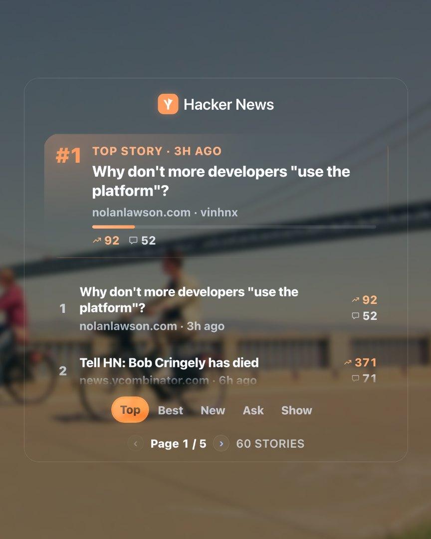 Hacker News screenshot